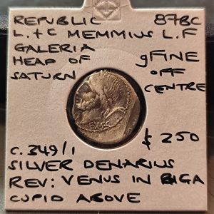 Ancient Rome Republic 87BC Silver Denarius gFine