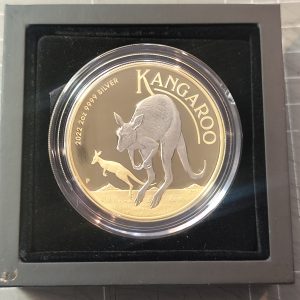 2024 Kangaroo 2oz Silver Proof Gilded Coin