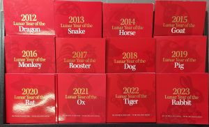 2012-2023 Lunar 50c RAM set of 12 coins